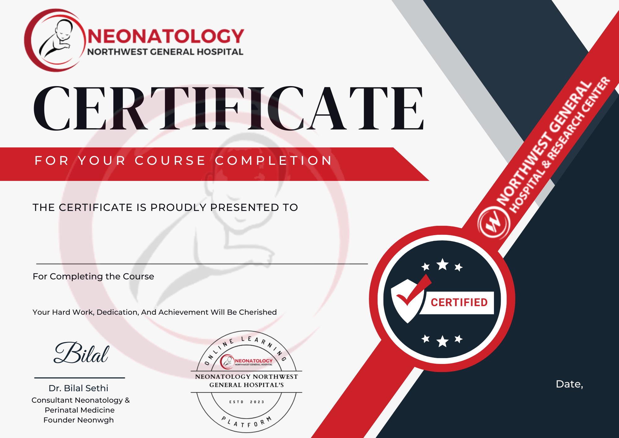 Modern Red Certificate of Appreciation